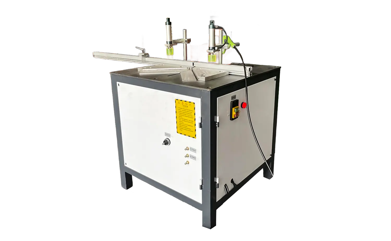 Mașină de tăiat tuburi din aluminiu semi-automată ES500 cu funcție de tăiere în unghi